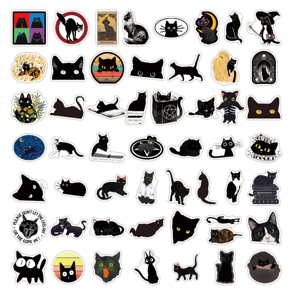 Black Cat Sticker - molonado