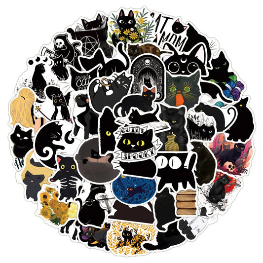 Black Cat Sticker - molonado