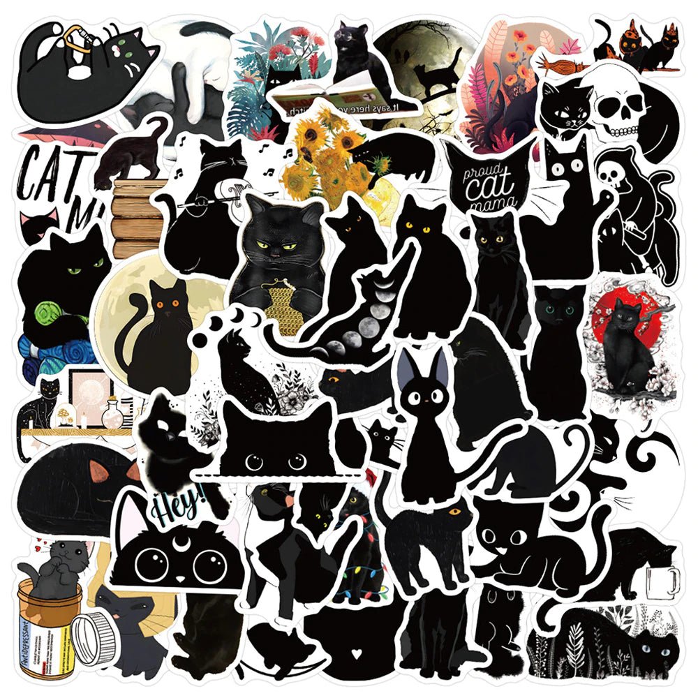 Black Cat Sticker - molonado