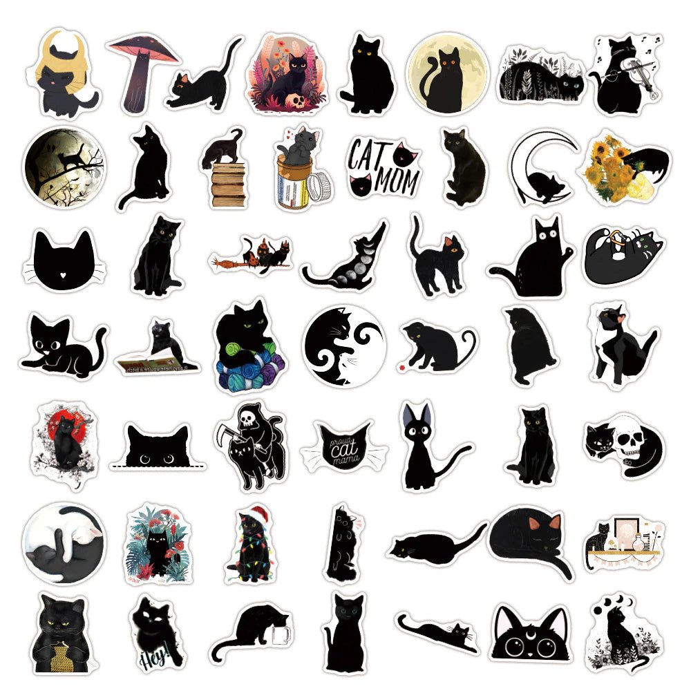 Black Cat Sticker - molonado