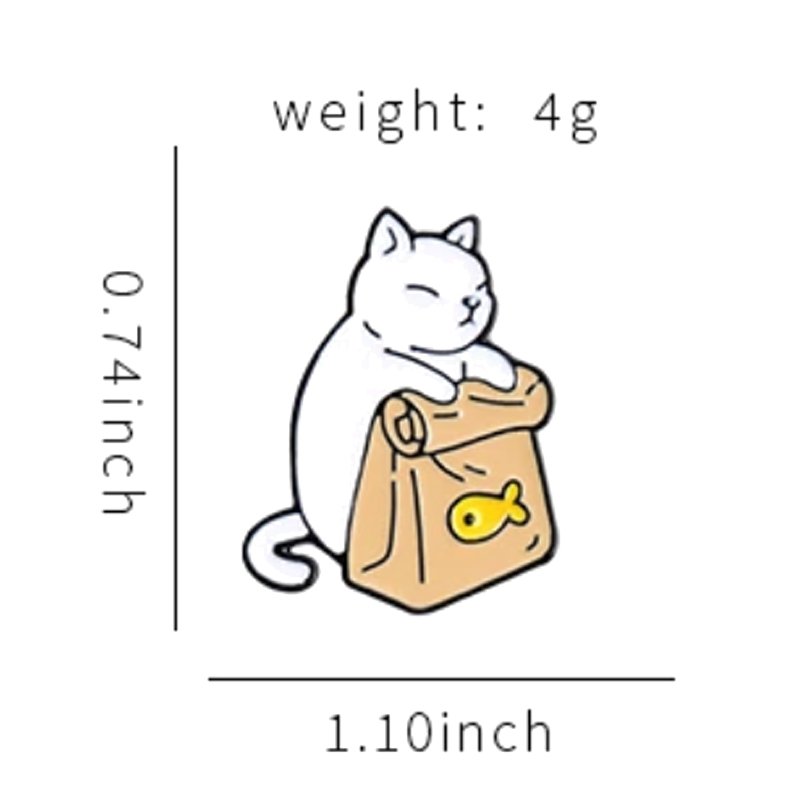 Cat with Bag Pin - molonado