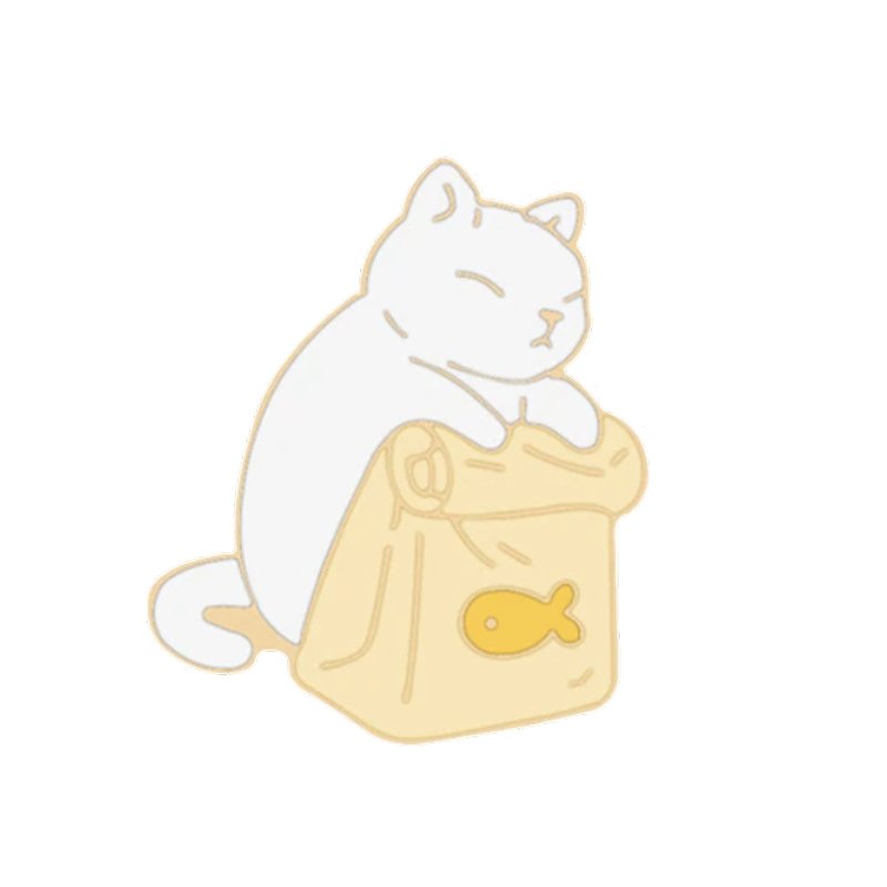 Cat with Bag Pin - molonado