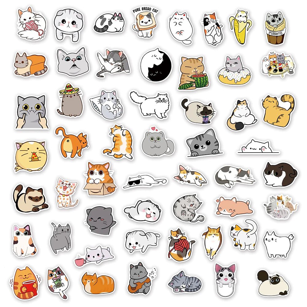 Cartoon sales cat stickers