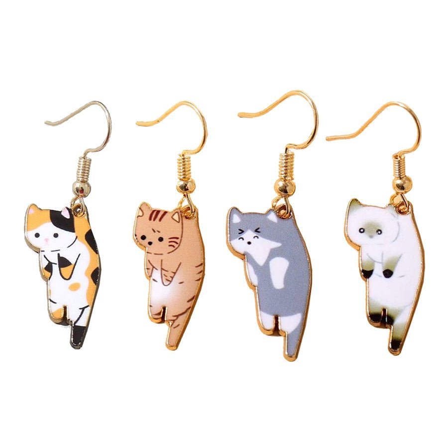 Dangle Cat Earrings - molonado