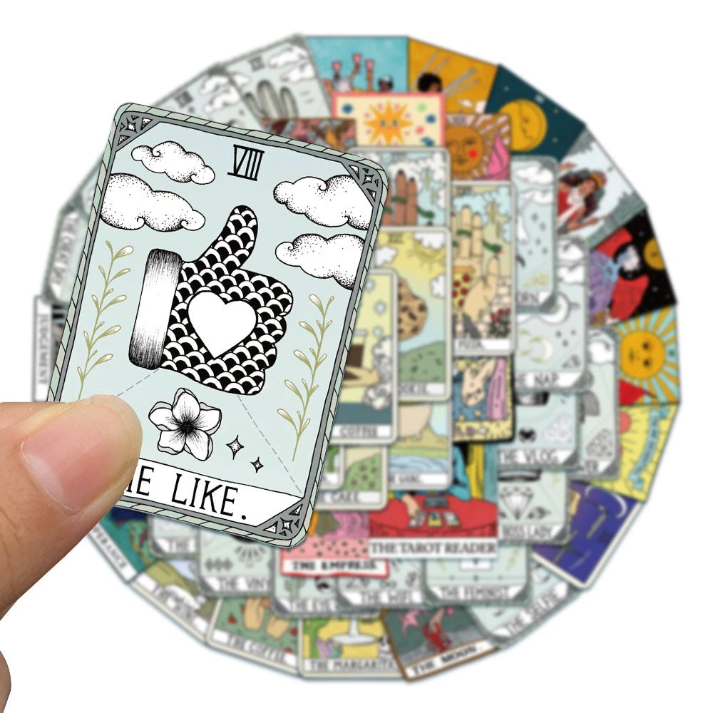 tarot stickers, daily tarot card stickers, tarot lover stickers, tarot  journal stickers — KittenChops Illustration